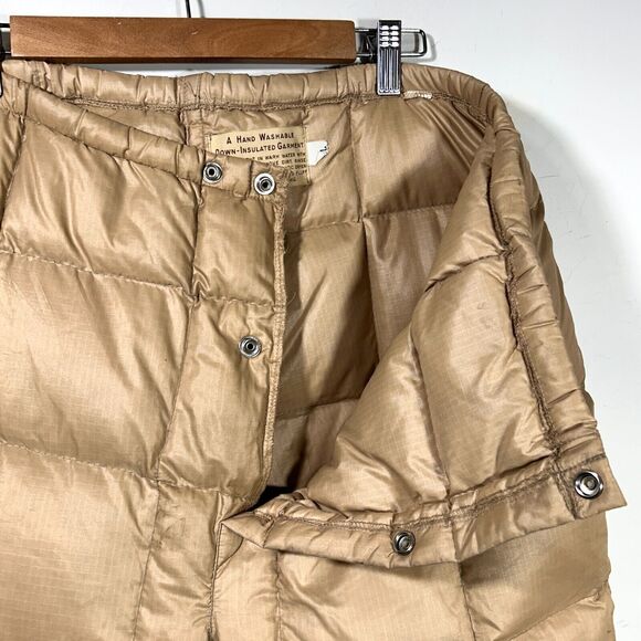Vintage Goose Down Quilted Puffer Thermal Pants Mens M - Picture 2 of 5